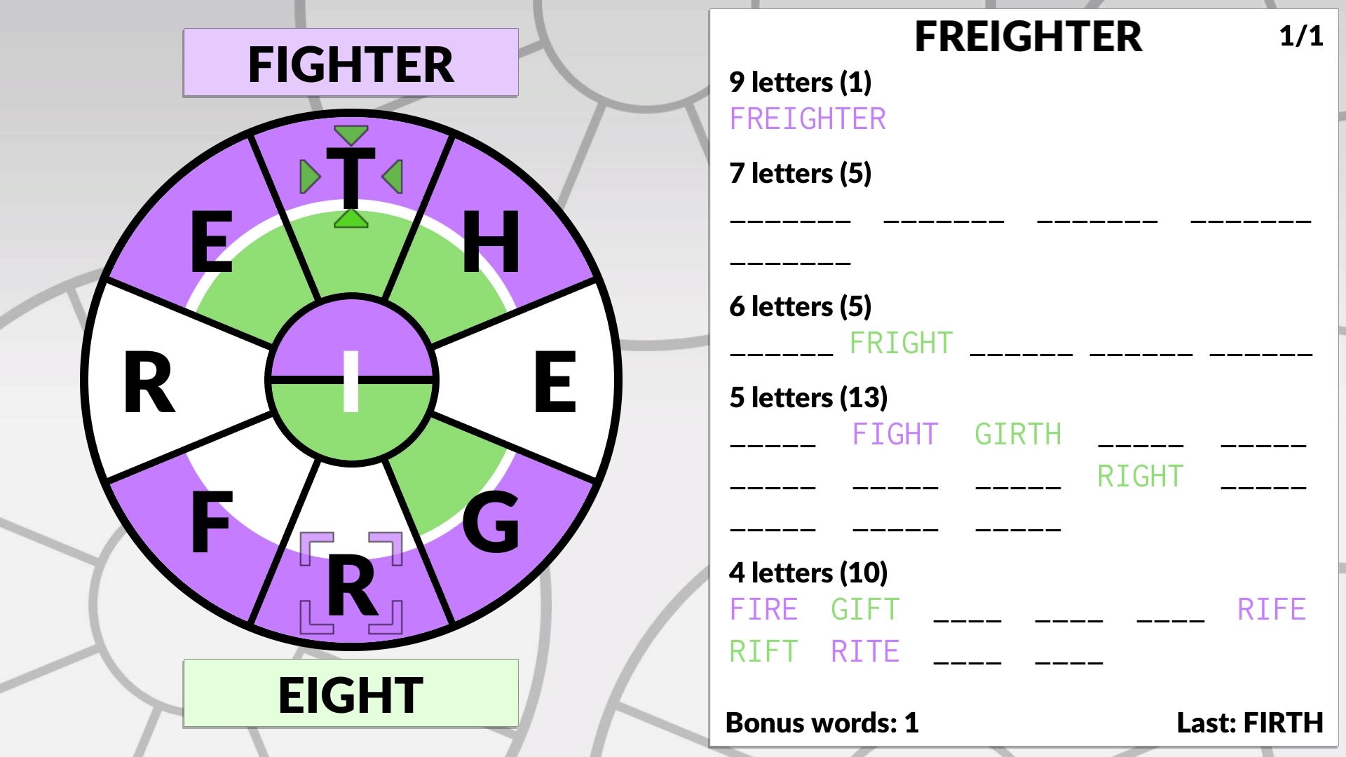 Word Wheel By POWGI Lightwood Games